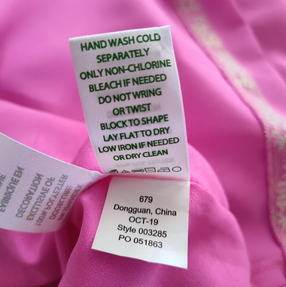 Lilly Lilli Pulitzer - Hot Pink Mock Jeweled Neck Shift Dress Sz 0 Unworn Cond… - Picture 8 of 10